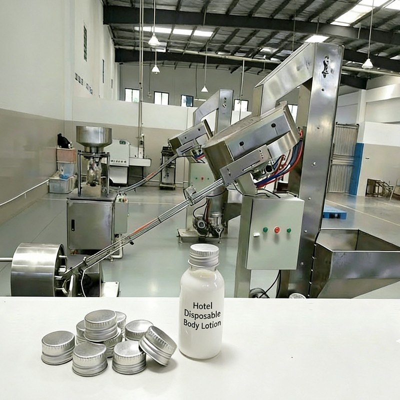 হোটেল ডিসপোজেবল বডি লোশন থ্রেডেড ক্যাপ উত্পাদন লাইন