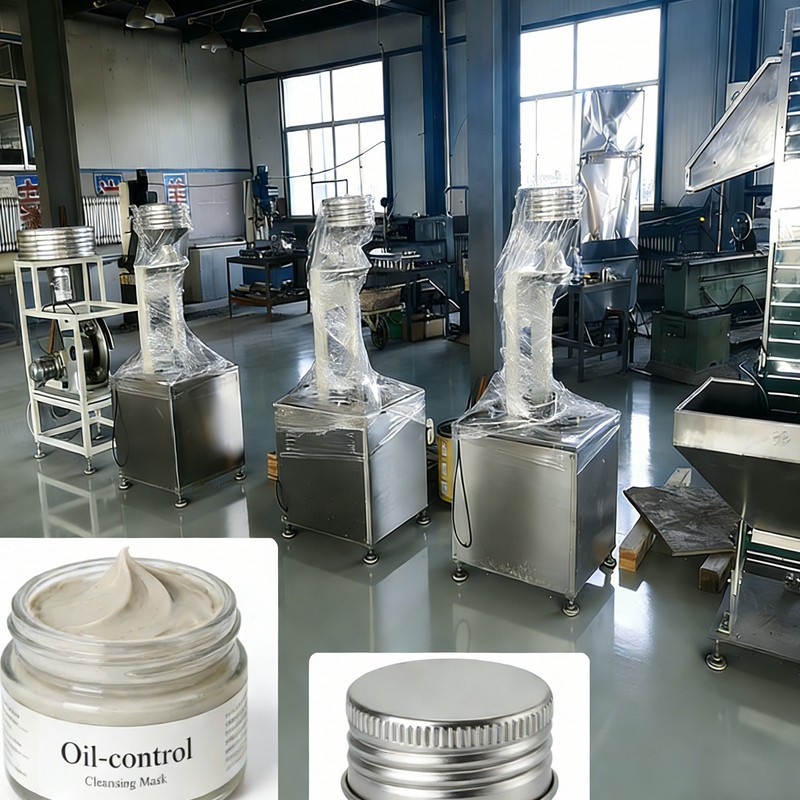 তেল-কন্ট্রোল ক্লিনজিং মাস্ক থ্রেডেড ক্যাপ উত্পাদন লাইন