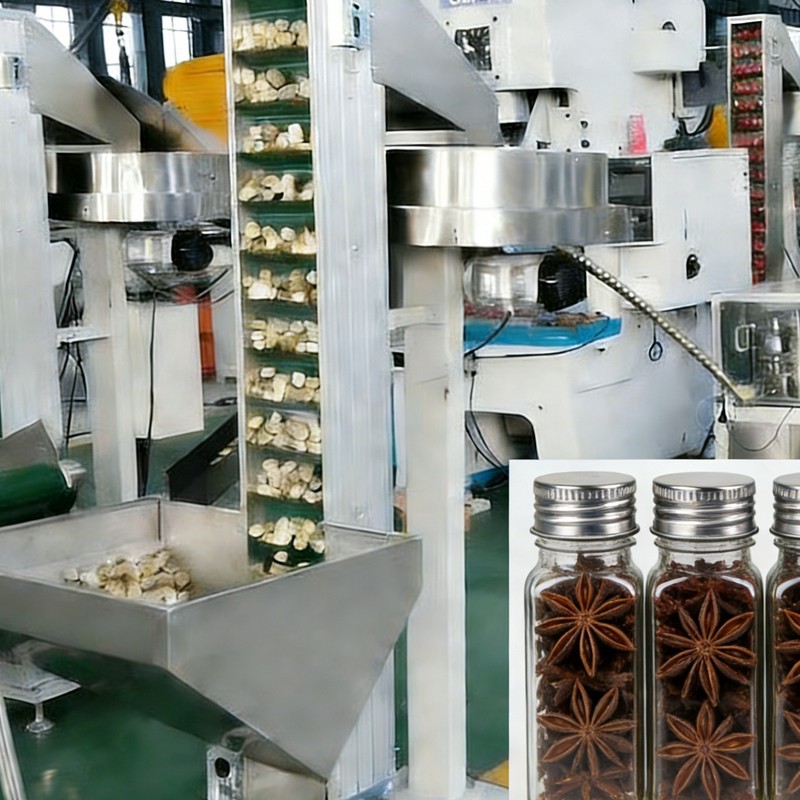 স্টার অ্যানিস থ্রেডেড ক্যাপ উত্পাদন লাইন